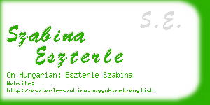 szabina eszterle business card